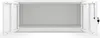 An open white metal cabinet with two doors, viewed from the front. Produktbild-Vorschau