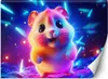 Vlies fototapete Neon-Hamster 200x140 cm Feeby Bunt inkl. Produktbild-Vorschau 1