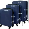 Trizand 26664 Set di 3 valigie da viaggio, 39/70/99 l, blu Anteprima dell’immagine prodotto 3