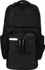 A black backpack is shown with its main compartment open, revealing internal pockets and items. Náhled obrázku produktu