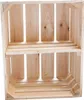 4x NATUR HOLZKISTEN hochkant mit Regalbrett / NEU / helle Produktbild-Vorschau 4
