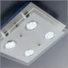 B.K.Licht LED Deckenleuchte Nickel matt quadratisch 25cm 4 Produktbild-Vorschau 6