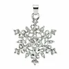 1pc Argento Sterling Snowflake Collana Zirconia Strass Anteprima dell’immagine prodotto 2