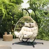 HOME DELUXE Hängesessel LOMA – Faltbar, 2 Sitzer in Beige | Produktbild-Vorschau 2