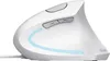 A side view of a white vertical ergonomic mouse with blue LED lighting. Anteprima dell’immagine prodotto