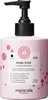 A pink bottle of Maria Nila Colour Refresh hair mask with a black pump dispenser. Produktbild-Vorschau