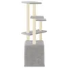 vidaXL Graffiatoio in sisal Grigio chiaro 107,5 cm Anteprima dell’immagine prodotto 4