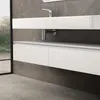 doporro Mobile Bagno Sospeso 150cm Bianco Opaco con Lavabo, Anteprima dell’immagine prodotto 5