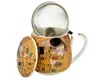 DUO ART GALLERY Kubek beczułka 430 ml THE KISS z sitkiem do Podgląd zdjęcia produktu 2