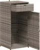 A gray poly rattan garden cabinet with one drawer and two doors, shown with the doors open. Anteprima dell’immagine prodotto