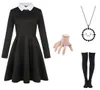 Costume da donna Abito da travestimento Halloween Wednesday Anteprima dell’immagine prodotto 2