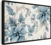Italienischer Leinwand Leinwandbild - Turquoise Flowers in Produktbild-Vorschau 1