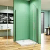76x80x195cm Duschkabine Eckzugangstür mit Antikalkglas Produktbild-Vorschau 3