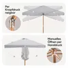Sekey Balkonschirm Rechteckig Holzoptik 200×125 cm, Produktbild-Vorschau 3