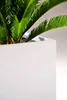 VIVANNO Pflanzkübel Fiberglas BLOCK Würfel, Weiß matt - Produktbild-Vorschau 5