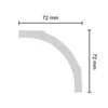 Decosa Zierprofil B10, weiß, 72 x 72 mm, Länge: 2 m - 01 Produktbild-Vorschau 3