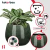 KOTARBAU® Květináč tmavě zelený keramický kulatý ⌀ 12 cm Náhled obrázku produktu 4