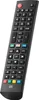 A black remote control with various buttons is shown against a white background. Voir les images du produit