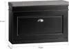 Seitenansicht der SoBuy Schuhbank FSR82-L-SCH mit Abmessungen 75x51x24 cm Produktbild-Vorschau