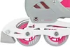 Close-up of the wheel and frame of an inline skate. Produktbild-Vorschau