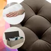 MG Design, hnedý čalúnený taburet, 45x120 cm - s úložným Náhľad obrázku produktu 4
