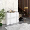 Kommode Weiß Matt / Weiß Hochglanz mit 8 Schubladen – Produktbild-Vorschau 4