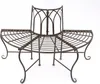 A metal garden bench with a curved seat and backrest, shown against a white background. Náhled obrázku produktu