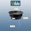 Vilde | Rund Grill Klappbar - 28x26x22 cm - Holzkohlegrill Produktbild-Vorschau 5