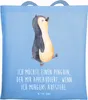 Mr. & Mrs. Panda Jutebeutel Pinguin marschieren - Sky Blue Produktbild-Vorschau 1