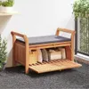 vidaXL Garten-Truhenbank mit Kissen 91 cm Massivholz Akazie Produktbild-Vorschau 1