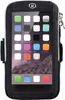 A black armband phone case with a screen displaying app icons. Produktbild-Vorschau
