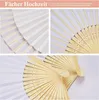 ZOOI 12er Pack Handfächer Weiß Hochzeit Party Deko DIY Produktbild-Vorschau 3