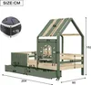 Merax Kinderbett Hausbett 90x200cm mit 2 Schubladen, Produktbild-Vorschau 11