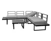 greemotion Gartenlounge-Set Pisa Lounge-Set Schwarz-Holz / Produktbild-Vorschau 7