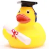 Badeente Akademiker gelb Vinyl 8,5 cm Produktbild-Vorschau 1