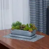 Keramický květináč 29 cm Obdélník Truhlík s podmiskou tmavě Náhled obrázku produktu 5