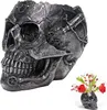 Totenkopf-Blumentopf, handbemalt, Kunstharz, Produktbild-Vorschau 6