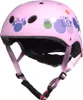A pink children's helmet with Minnie Mouse graphics and polka dots. Anteprima dell’immagine prodotto