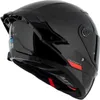 A black motorcycle helmet shown from a rear-side angle. Náhled obrázku produktu