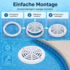 Pool Abfluss Abdeckung 203mm ABS robust Gitter Struktur UV Produktbild-Vorschau 6