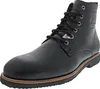 A black leather boot is shown against a white background. Produktbild-Vorschau