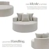 Relaxační křeslo tectake®, potah bouclé, průměr 127 x 60 Náhled obrázku produktu 3