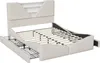 UnboxG Doppelbett 140×200 cm, beige, Samtstoff, mit 4 Produktbild-Vorschau 10