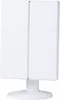 A white LED cosmetic mirror with a stand is shown against a white background. Produktbild-Vorschau