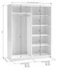 Masseno Schiebetürenschrank TELA 120/205/60cm 2-türig Eiche Produktbild-Vorschau 4