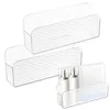 Étagère de douche blanche, lot de 2, fixation sans perçage, Voir les images du produit 1
