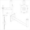 SkyRevolt 60cm Wandhalter Aluminium SAT Rohr 50mm ALU XXL Produktbild-Vorschau 5