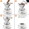 Kaffeefilter aus Edelstahl - Wiederverwendbarer 2-in-1 Produktbild-Vorschau 3