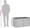 Zahradní úložná skříň 110 x 55 x 60,5 cm polyratan Šedá Náhled obrázku produktu 8