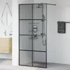 vidaXL Paroi de douche Walk-in Noir 100 x 195 cm Verre Voir les images du produit 3
